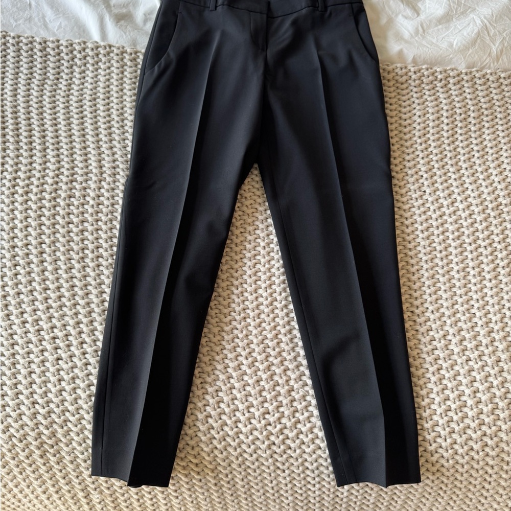 Theory Black Cropped Trousers
